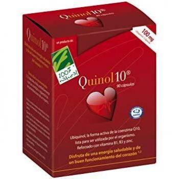 100% Natural Quinol 10 Ubiquinol- Complemento Alimenticio 100 mg - 90 Cápsulas