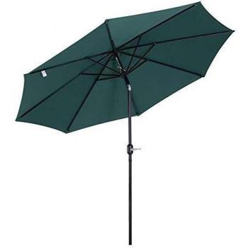 Arcoiris sombrilla Jardin Exterior Grande Sombrilla Plegable de 270 cm, Sombrilla Jardín, Sombrilla con Manivela, Protección Solar, Parasol para Exterior, Jardín, Balcón y Terraza