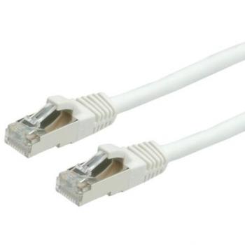 Cable de red S/FTP CAT 6 blanco 7m, retardante de llama, libre de halógenos