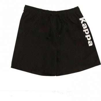 Pantalones Cortos Deportivos Kappa para Hombre, Color Negro, Talla L, Diseño de Fitness