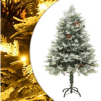 vidaXL Árbol de Navidad con Luces LED y Piñas Verde PVC/PE 150 cm