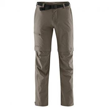 Maier Sports Men's Tajo Zip-Off Hiking Pants, Brown, Regular Fit, Size 68
