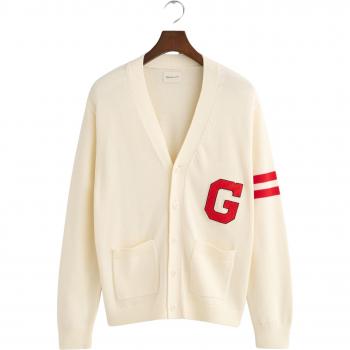 GANT Varsity Cream Cardigan XL