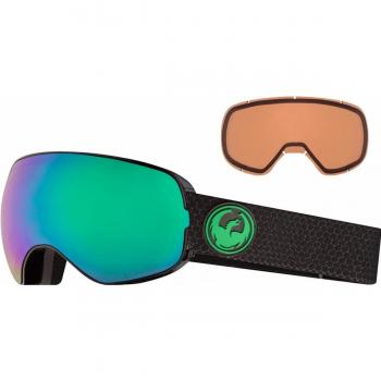 Dragón X2S de Split Lumalens verde Ion + Lumalens Amber Snow Gafas