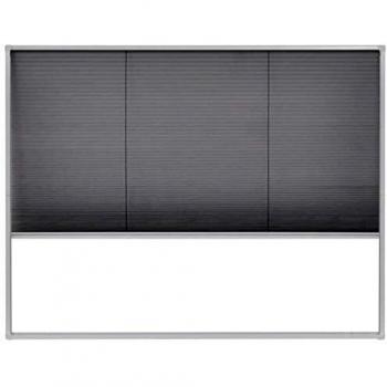 vidaXL Mosquitera Plisada para Ventana Aluminio 130x100cm Persiana Antinsectos