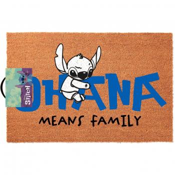 Felpudo Disney Lilo & Stitch Ohana Decorativo Antideslizante