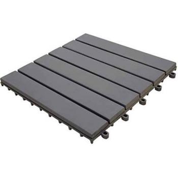 vidaXL Decking Tiles 10 pcs Grey Wash 30x30 cm Solid Acacia Wood