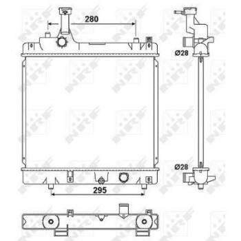 Radiador de refrigeración del motor NRF 53078A