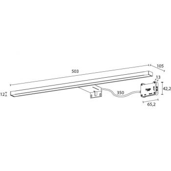Wonderlamp Celia Aplique de Pared LED, Cromo