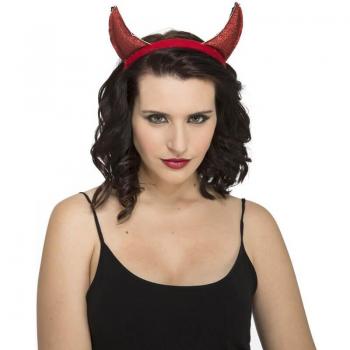 Diadema de Cuernos Rojos de Demonia