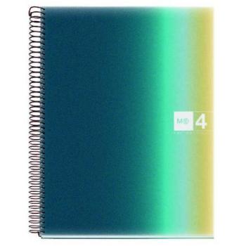 Cuaderno Espiral Miquelrius Din A4 120 Hojas 70 gr Cuadro 5 mm Tapa Polipropileno Aurora Iceland MR4084