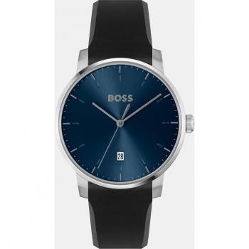 Reloj de hombre Boss Dean 1514131 con silicona negra y función de fecha