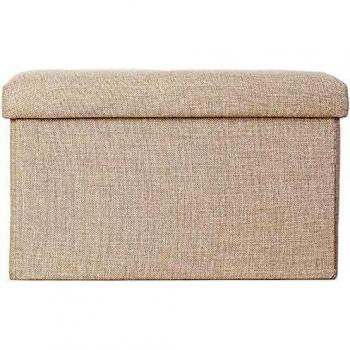 GreaTool Taburete para almacenaje, 2 Unidades, Puff Plegable, Banco Dormitorio, Salón