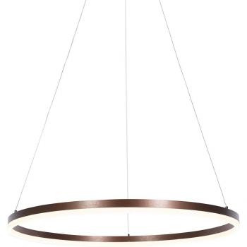 Lámpara colgante de diseño bronce 80 cm con LED regulable en 3 pasos - Anello