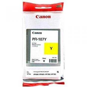 Canon PFI-107 Yellow Pigment Ink Tank 130ml for iPF680/685/780/785