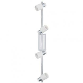 Spotlight Moderno Davida 4 Luces Cromado, Blanco, GU10, LED 3000K
