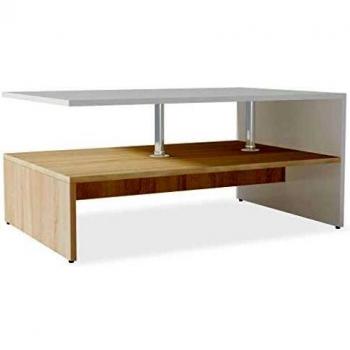 Engineered Wood Coffee Table 90x59x42 cm Oak and White