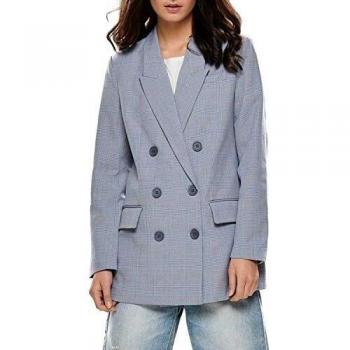 Only Blazer Raya Check Gris Mujer 42 Gris