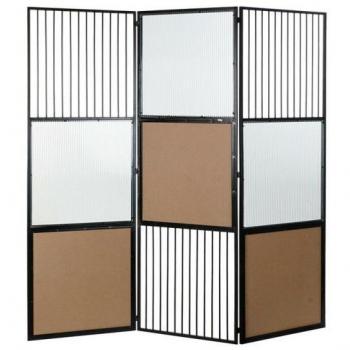 Biombo DKD Home Decor Metal Bambú Cristal (180 x 1.8 x 180 cm)
