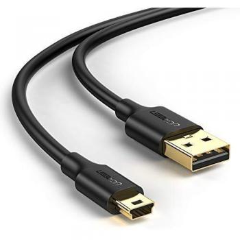 Cable USB 2.0 Tipo A a Mini USB de 2 metros, Transferencia de datos hasta 480 Mbps, color negro - UGREEN