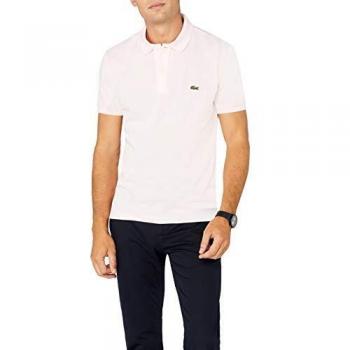 Lacoste Slim Fit Short Sleeve Polo Shirt in Baby Pink - XL