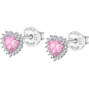 Pendientes Time Road WS02969 de Plata con Motivo de Corazón para Mujer