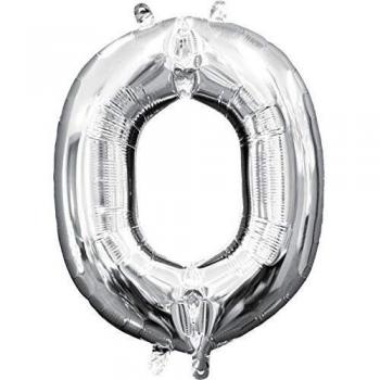 amscan 10132810 Minishape Letra O plata de aluminio globo - 1 PC
