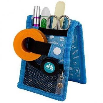 MINIKEEN'S, Salvabolsillos enfermera, Estampado azul, Mobiclinic