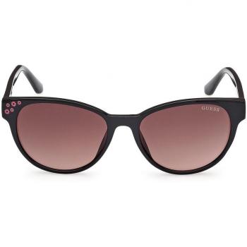Guess Junior Polarized Sunglasses Shiny Black Gradient Brown 49mm