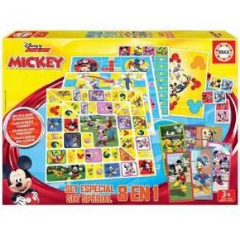 Mickey Mouse Set Especial 8 Juegos Reunidos - Diversión Garantizada, Set 8 En 1 Mickey And Friends, Carrera - Mickey Mouse - Set especial 8 en 1: Juegos de mesa clásicos con amigos de dibujos animados