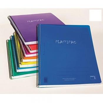 Cuaderno Plastipac A7 con Tapa de Polipropileno, 80 Hojas Cuadrícula 5x5, 90g - Paquete de 5