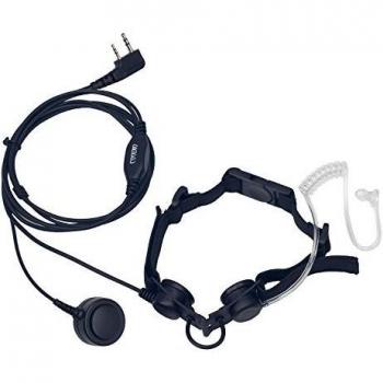 Coodio Kenwood Radio Profesional Laringófono [Heavy-Duty] Auriculares 2 Pin Micro-Auricular Micrófono Microfono Seguridad y Bodyguard Para Kenwood Baofeng Wouxun Transceptor