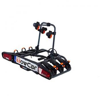 Portabicicletas de Bola TowCar TR3 para 3 Bicicletas, Negro y Naranja