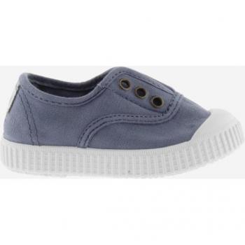 Victoria - Zapatillas de lona para niñas con elásticos en color blanco