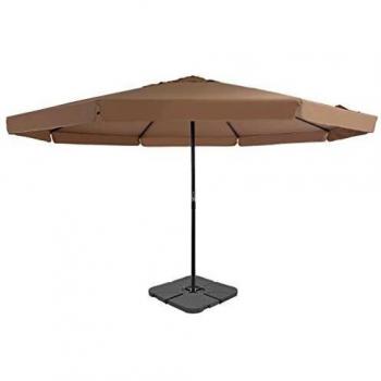 Taupe Garden Parasol with Portable Base