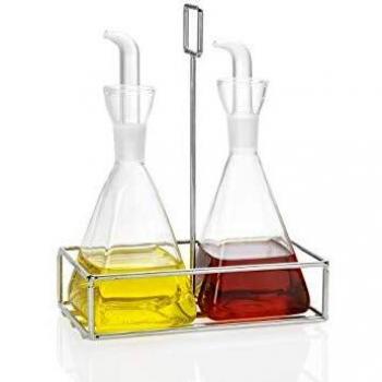 ANDREA HOUSE Set de vinagreras antigoteo con Soporte 17X9X22/250ML