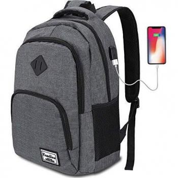 YAMTION Mochilas Escolares Juveniles,Mochila para portátil con Puerto de Carga USB,para Escolar Negocio Trabajo