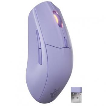 Ratón Gaming Inalámbrico SteelSeries Rival 3 Gen 2 - Lavanda, 18000 DPI, Bluetooth y 2.4GHz, Ligero, Duradero, RGB