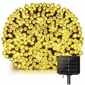 Guirnalda Solar YOGY de 33.90M con 400 LED y 8 Modos de Funcionamiento - Luz Blanca Cálida