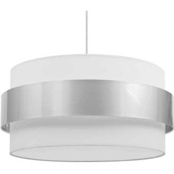 Lámpara Colgante Bremen Cromo/Blanco-Plata 3XE27 50cm Regulable D50