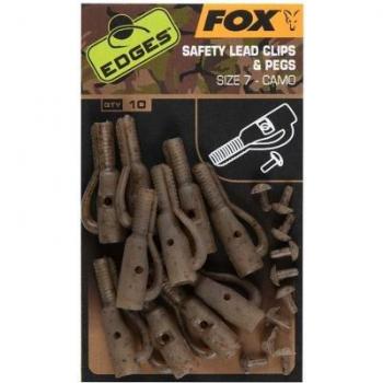 Clip de Plomo Seguro Fox Camo Tamaño 7 con Topes