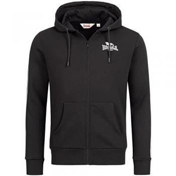Sudadera Capucha Abierta LONSDALE BALNAKEIL - Black/White, Lonsdale Balnakeil Full Zip Sweatshirt Negro XL Hombre, Capucha con cremallera de Lonsdale London - BALNAKEIL -