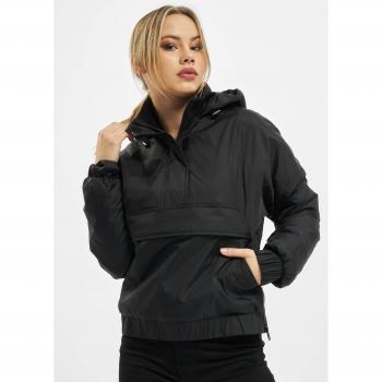 Urban Classics Women's Black Panel Padded Pullover Jacket