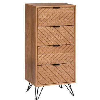 Cajonera Naomi de 4 cajones en madera y metal - Atmosphera