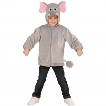 Disfraz de Elefante de Peluche Suave con Capucha y Máscara (98cm) 97489 Widmann