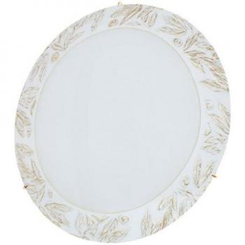 Plafón Decorativo Serena Oro 24 Kilates con 2 Bombillas de Cristal, Diámetro de 8cm