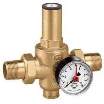 Reductor de presión Caleffi 5360 con cartucho extraíble y acoplamientos dobles macho desmontables de 1