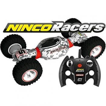 Ninco Racers-Escalator: Coche Teledirigido Acrobático Reversible con Tracción Total, 2.4GHz, Blanco, Rojo y Gris, Dimensiones: 17cm x 40cm x 10cm (NH93136)