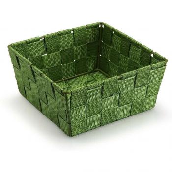 Cesta Versa Mediana Textil Verde Oscuro 19 x 9 x 19 cm - Conjuntos de Herrajes para el Baño