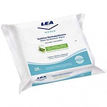 Aloe Vera Toallitas Desmaquillantes para Mujeres LEA, Paquete de 25 Unidades